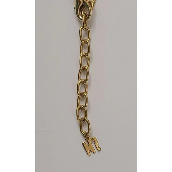 Nina Ricci Vintage Gold Plated Dress Necklace With Approx 25 Rhinestones - Picture 7 of 7